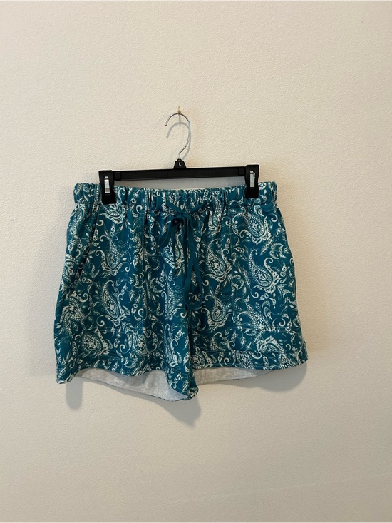 Other - Women's Teal Paisley Lounge Shorts with Drawstring